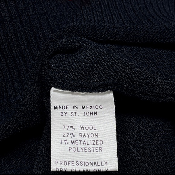 ST. John Sport By Marie Gray wool blend holiday turtleneck knit top swea… - Picture 9 of 12